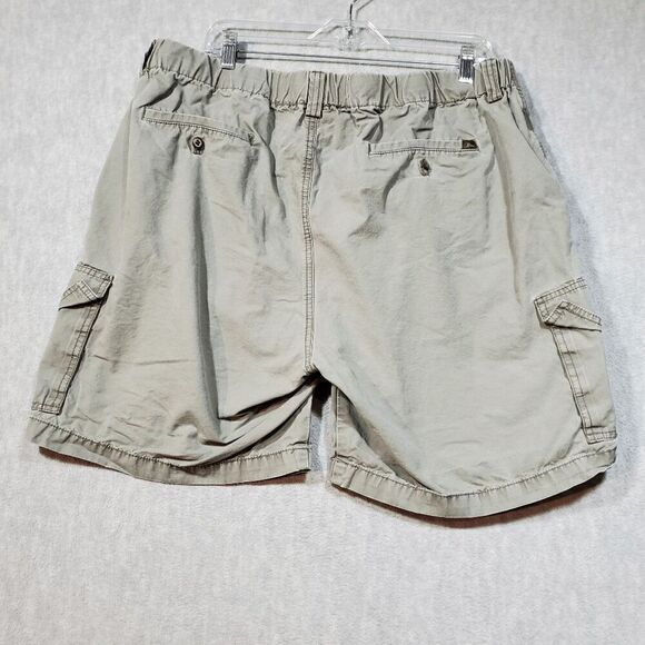 Tommy Bahama Shorts Men XL Green Gray Cargo Relaxed Fit Flat Front Elastic Waist - Picture 11 of 12